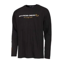 TEE SHIRT MANCHES LONGUES HOMME SAVAGE GEAR SIGNATURE LOGO LONG SLEEVE - NOIR